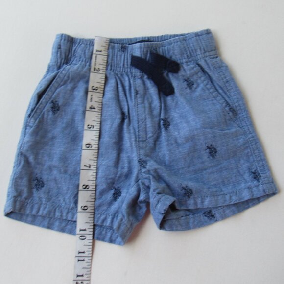 U.S. Polo Assn. Toddler Boy's Button Down Woven Shirt & Shorts 2 Piece Set - Picture 13 of 13